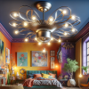 DALL·E 2023-11-03 14.42.15 - Illustration of an avant-garde ceiling fan with artistic lighting...png